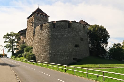 On the way to Vaduz Castle, Schloss Vaduz, the palace and official residence of the Prince of Liechtenstein in Vaduz, Liechtenstein 2022