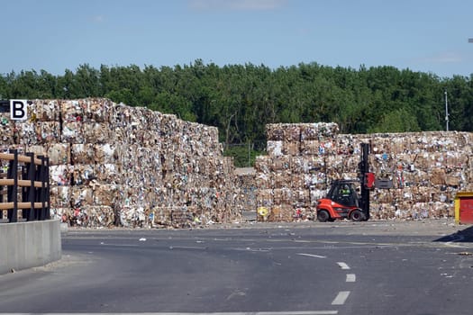 Smurfit Kappa Papierfabrik Zülpich- Altpapierlager, Nordrhein-Westfalen, Deutschland