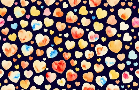 watercolour style, watercolor, seamless, heart, hearts, design, prints, wallpaper, texture, generative ai, generative, ai