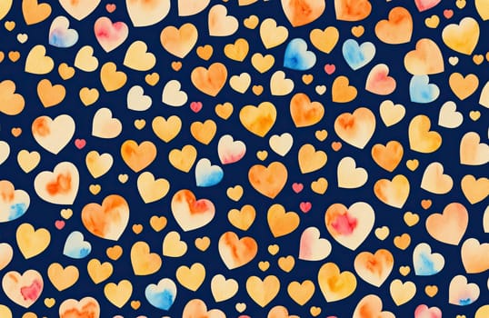 watercolour style, watercolor, seamless, heart, hearts, design, prints, wallpaper, texture, generative ai, generative, ai