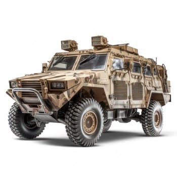 Bushmaster Protected Mobility Vehicle isolated on white AI generated image