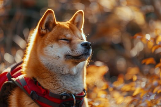 Sweet Shiba Inu with fox-like appearance and spirited personality, ideal for outdoor adventures