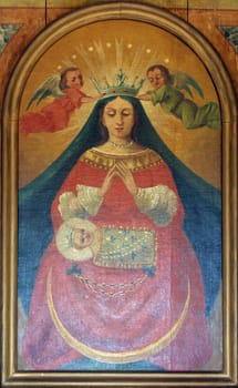 Virgin Mary with baby Jesus, Church of Our Lady of Health in Jadruhi, Croatia