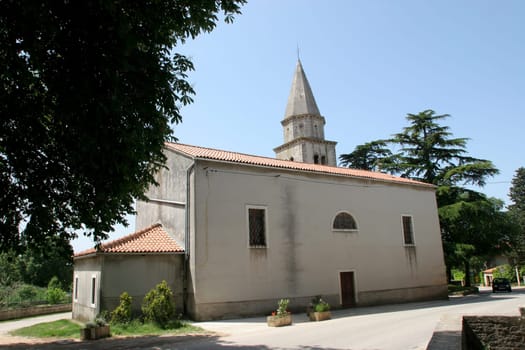 Parish church of Saint Sylvester Pope in Kanfanar, Croatia