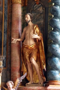 Saint Dismas, statue on the main altar of the parish church of Holy Trinity in Klenovnik, Croatia