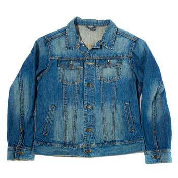 Classic Blue Denim jacket on white background