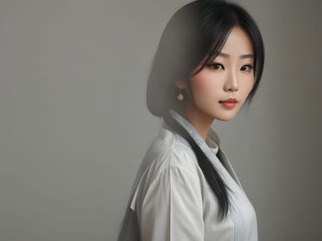 Beautiful fashion portrait of asian woman