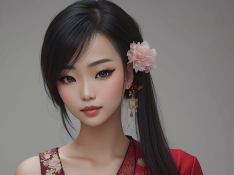 Beautiful fashion portrait of asian woman