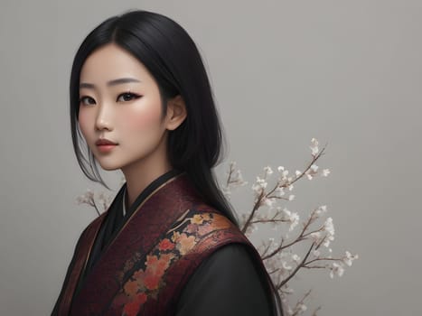 Beautiful fashion portrait of asian woman
