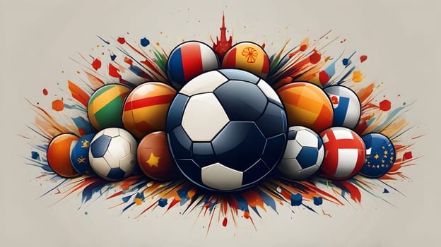Football soccer ball championship concept