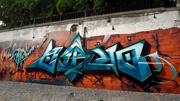 Beautiful graffiti painting on city walls