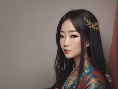 Beautiful fashion portrait of asian woman
