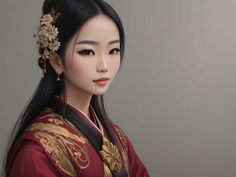 Beautiful fashion portrait of asian woman