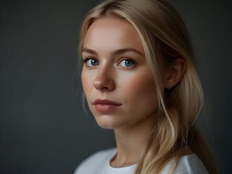 Beautiful portrait of Scandinavian woman