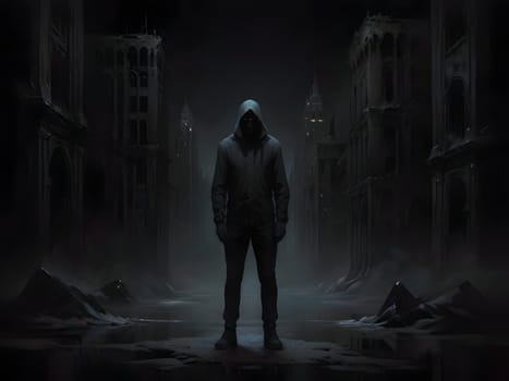 Zombie man in the city