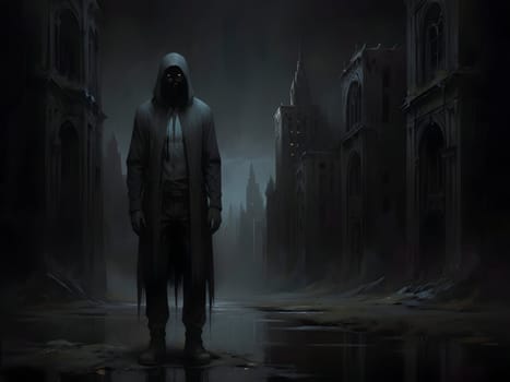 Zombie man in the city