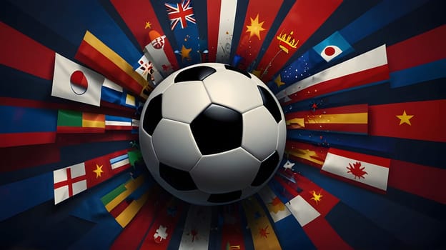 Football soccer ball championship concept