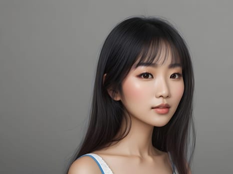 Beautiful fashion portrait of asian woman