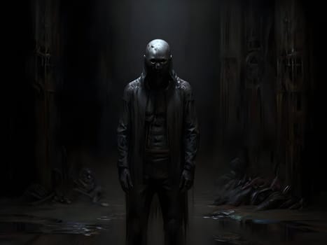 Zombie man in the city