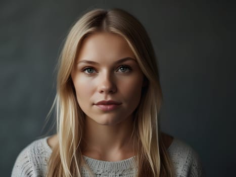 Beautiful portrait of Scandinavian woman