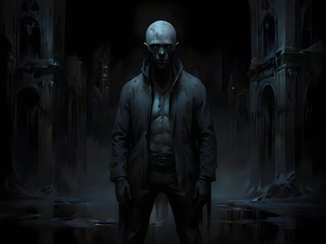 Zombie man in the city
