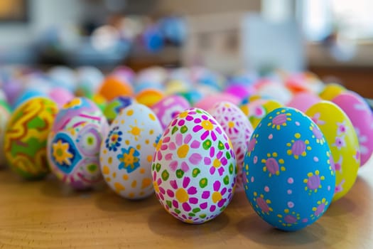 Easter egg decorating workshop with creative crafts and colorful designs