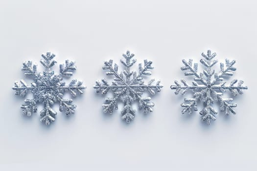 Frozen snowflakes on a transparent white backdrop, perfect for festive graphics