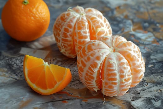 Juicy orange with vibrant color and textured peel, ideal for fresh fruit designs
