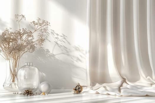 Luxurious decoration accessories on a transparent white canvas, ideal for upscale artworks