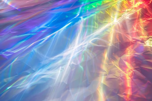 Mystical rainbow rays casting vibrant colors on a transparent white surface, perfect for whimsical designs