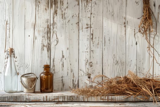 Rustic farmhouse decor on a transparent white canvas, ideal for country-inspired compositions