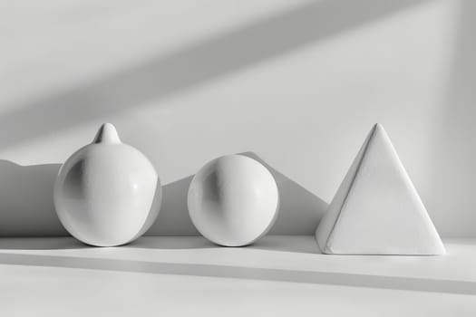 Simple yet elegant shapes on a clean white canvas, suitable for various creative projects