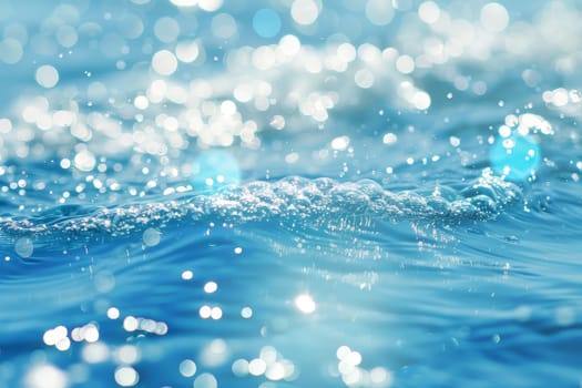 Sparkling ocean-like sparkles shimmering on a transparent white surface, evoking images of underwater worlds