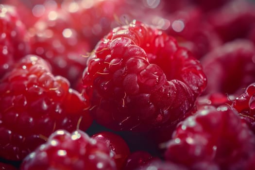 Tart raspberry with vibrant red color and delicate texture, ideal for antioxidant-themed designs