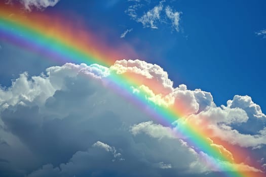 Vibrant rainbow after a storm