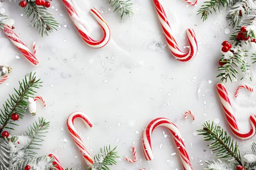 Whimsical Christmas candy cane on a transparent white canvas, adding sweetness to designs