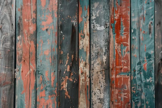 Vintage wood texture with faded paint and worn edges, evoking a sense of nostalgia and history
