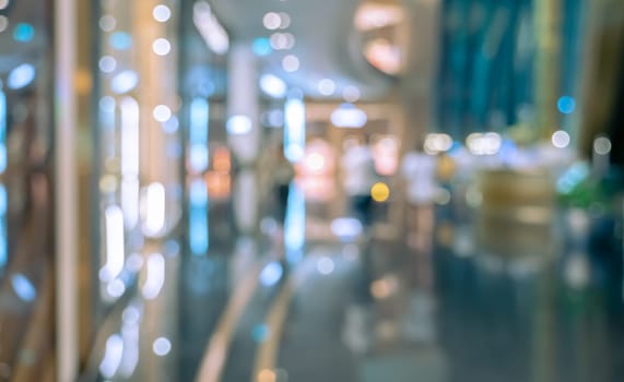 Abstract blurred background of shopping mall or department store with bokeh light
