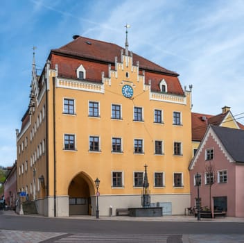 Historic town hall of Donauwoerth (Bavaria, Germany)