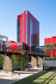 Le Fonds Belval Esch sur Alzette, center of the Luxembourg iron and steel industry, smelting works and blast furnace mixed with modern architecture, 10.06.2024