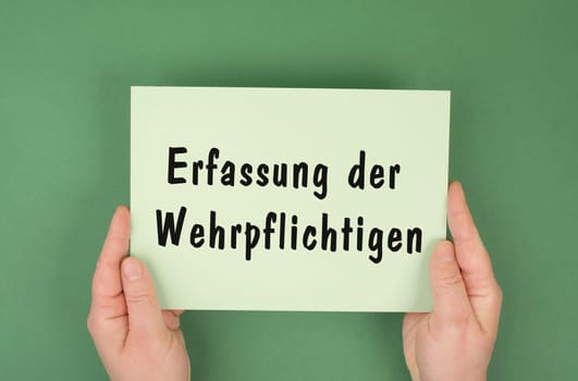 Registration of those liable for military army service, german language, reform of the conscription, armed forces in Germany, recruiting soldiers