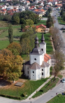 The parish church of Our Lady of Sorrows of Carinthia in Krizevci, Croatia
