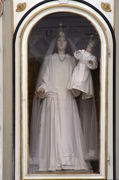Altar of Our Lady of the Rosary in the parish church of St. Sylvester Pope in Kanfanar, Croatia