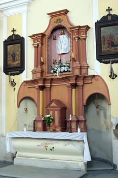 Altar of Our Lady in the parish church of Saint Emeric in Kostel, Croatia