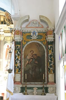 Altar of Saint Anthony of Padua in the Church Our Lady of Mount Carmel in Orebic, Croatia