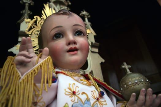 Baby Jesus figure in the Church of Saint Catherine of Alexandria in Bethlehem, Israel