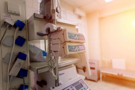 Interior view of empty operating room with new interior and equipment