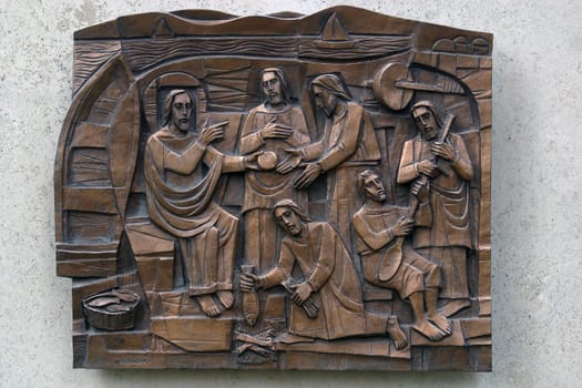 Jesus Appears by the Sea of Tiberias, Way of Light by Giovanni Dragoni, San Callisto Catacombs in Rome, Italy