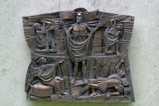 Jesus Rises from the Dead, Way of Light by Giovanni Dragoni, San Callisto Catacombs in Rome, Italy