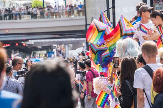 Pride festival atmosphere. Gender diversity There is no division of age, race or religion.